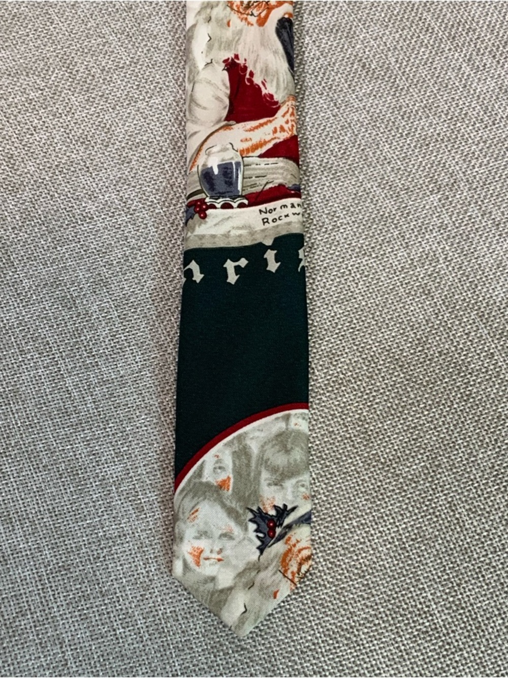 Norman Rockwell Santa Christmas Tie The Saturday Evening Post - Picture 4 of 5